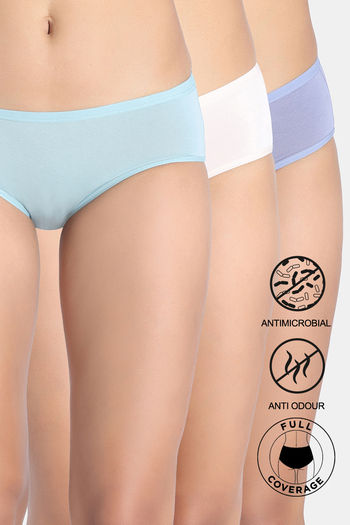 Buy Zivame Low Rise Full Coverage Hipster Panty (Pack of 3) - Multicolor